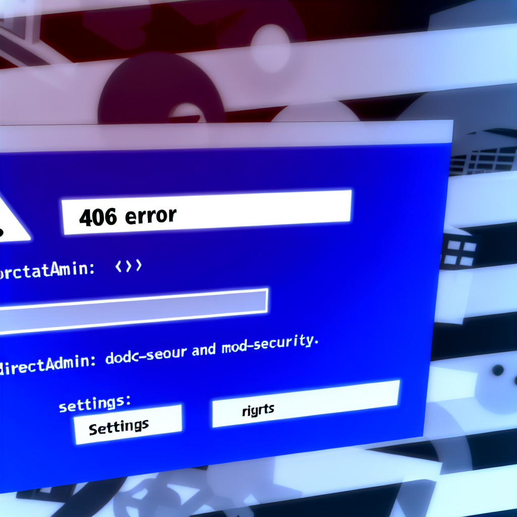 Грешка 406, Directadmin, Mod_Security И Как Да Променим Настройките